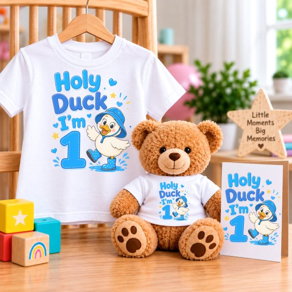 Holy Duck Blue Birthday T-Shirt